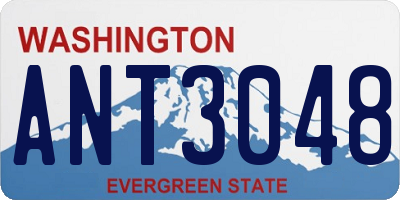 WA license plate ANT3048
