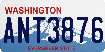 WA license plate ANT3876