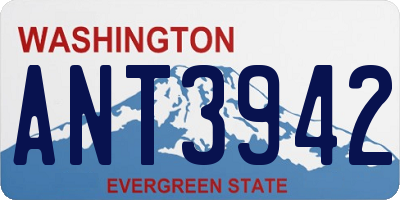WA license plate ANT3942