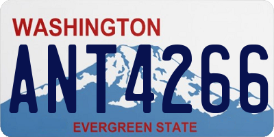 WA license plate ANT4266