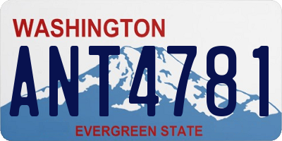 WA license plate ANT4781