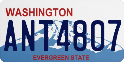 WA license plate ANT4807