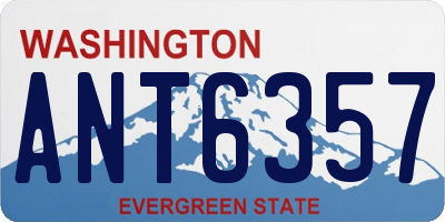 WA license plate ANT6357