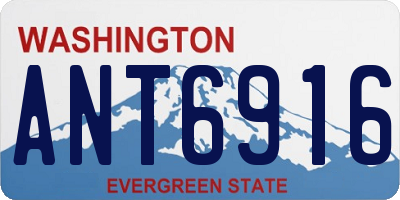 WA license plate ANT6916