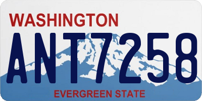 WA license plate ANT7258
