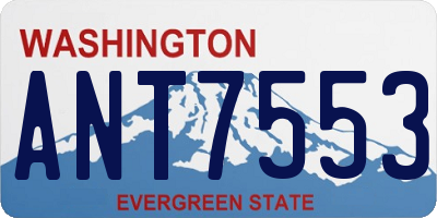 WA license plate ANT7553