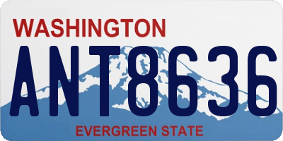 WA license plate ANT8636