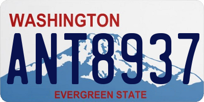 WA license plate ANT8937