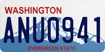 WA license plate ANU0941
