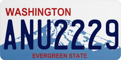 WA license plate ANU2229