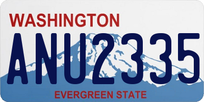 WA license plate ANU2335