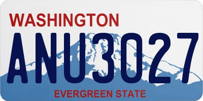 WA license plate ANU3027