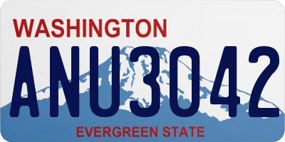 WA license plate ANU3042