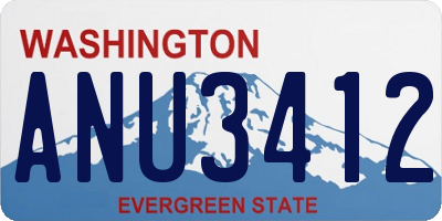 WA license plate ANU3412