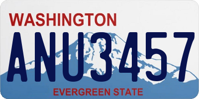 WA license plate ANU3457