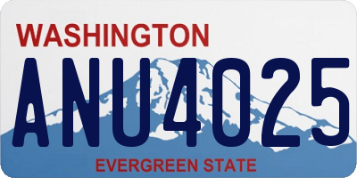 WA license plate ANU4025