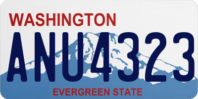 WA license plate ANU4323
