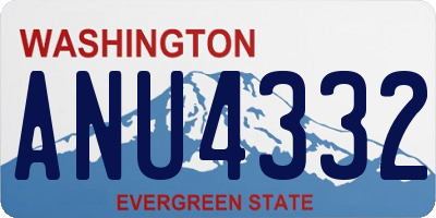 WA license plate ANU4332