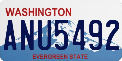 WA license plate ANU5492