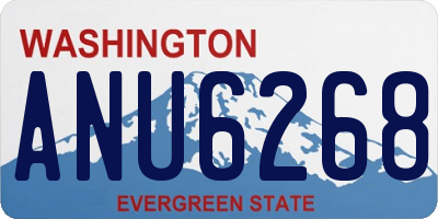 WA license plate ANU6268