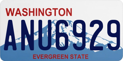WA license plate ANU6929