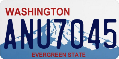 WA license plate ANU7045