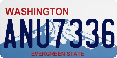 WA license plate ANU7336