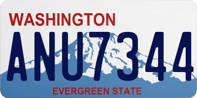 WA license plate ANU7344