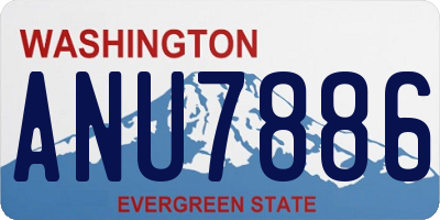 WA license plate ANU7886