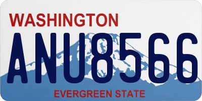 WA license plate ANU8566