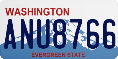 WA license plate ANU8766