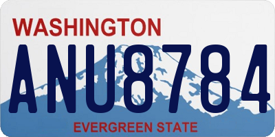 WA license plate ANU8784