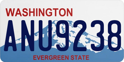 WA license plate ANU9238