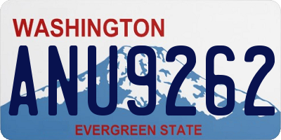 WA license plate ANU9262