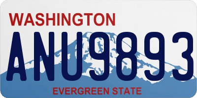 WA license plate ANU9893
