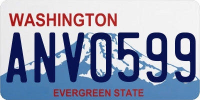 WA license plate ANV0599