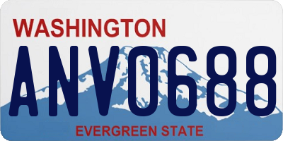 WA license plate ANV0688