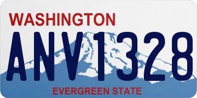 WA license plate ANV1328