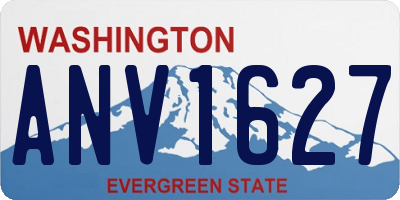 WA license plate ANV1627