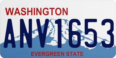 WA license plate ANV1653