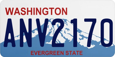 WA license plate ANV2170