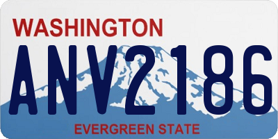 WA license plate ANV2186