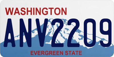 WA license plate ANV2209