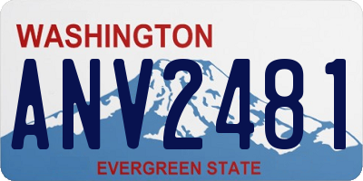 WA license plate ANV2481