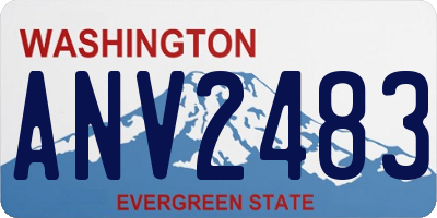 WA license plate ANV2483
