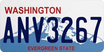 WA license plate ANV3267