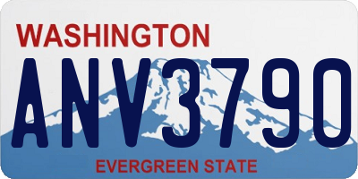 WA license plate ANV3790
