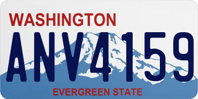 WA license plate ANV4159