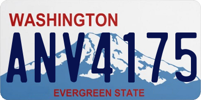 WA license plate ANV4175