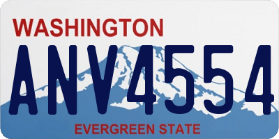 WA license plate ANV4554